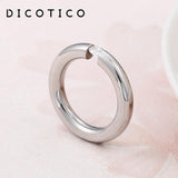 Stainless Steel Cubic Zircon Finger Rings Wedding Bands Women Jewelry