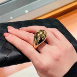 Vintage Brass Open Rings for Women Chunky Finger Ring Girls Party