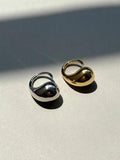 Vintage Brass Open Rings for Women Chunky Finger Ring Girls Party