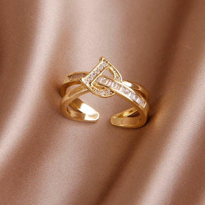 Zirconia Cross Rings D Adjustable Rings for Women