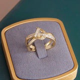 Zirconia Cross Rings D Adjustable Rings for Women