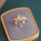 Zirconia Cross Rings D Adjustable Rings for Women