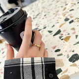 Stainless Steel Twisted Ring Two Line Female Male Party Finger Jewelry