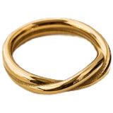 Stainless Steel Twisted Ring Two Line Female Male Party Finger Jewelry