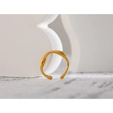 Stainless Steel Geometric Ring Women J