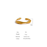 Stainless Steel Geometric Ring Women J