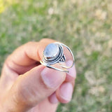 Boho Moonstone Finger Rings Jewelry For Women Charms Ring Party Gift
