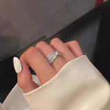 Cross Geometric Ring Open Ring Female Jewelry