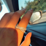 Cross Geometric Ring Open Ring Female Jewelry
