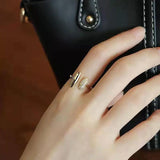 Geometric Metal Open Ring Temperament Versatile Ring Female Jewelry