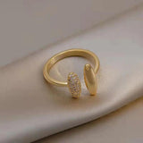 Geometric Metal Open Ring Temperament Versatile Ring Female Jewelry
