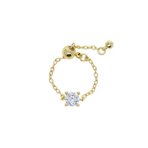 Adjustable Chain Ring for Women with 5A CZ