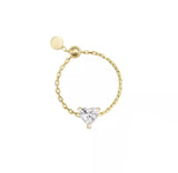 Adjustable Chain Ring for Women with 5A CZ