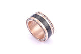 Stainless Steel Round Rings Zircon Finger Anillos