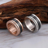 Stainless Steel Round Rings Zircon Finger Anillos