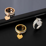 Crystal Stainless Steel Woman Ring - Silver Wedding Party Jewelry