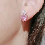 Pink Heart CZ Jewelry Set Princess CC917