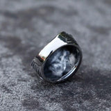 Men's Stainless Steel Butterfly Moth Ring
