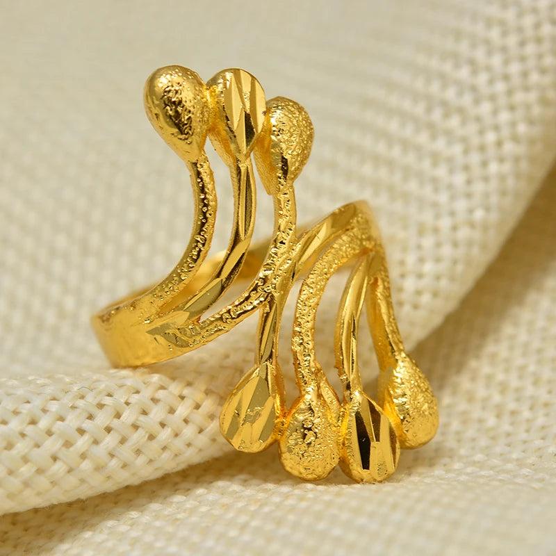 5Style Flowers Rings for Women Arab Ring Jewelry Gift