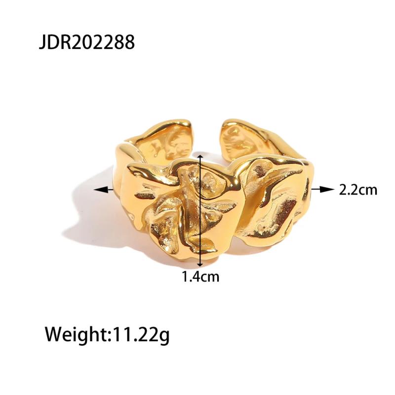 Uworld Stainless Steel Rings For Women Metal Plated Statement Jewelry Gift