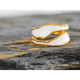 Enamel Creative Irregular Stainless Steel Open Ring Women Jewelry