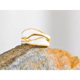 Enamel Creative Irregular Stainless Steel Open Ring Women Jewelry