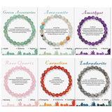 Gemstone Beaded Bracelet 8mm Round Beads Stretch Bracelet Jewelry