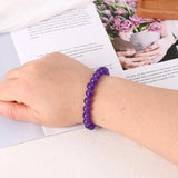 Gemstone Beaded Bracelet 8mm Round Beads Stretch Bracelet Jewelry