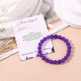 Gemstone Beaded Bracelet 8mm Round Beads Stretch Bracelet Jewelry
