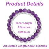 Gemstone Beaded Bracelet 8mm Round Beads Stretch Bracelet Jewelry