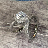 Zircon Couple Ring Men Women Party Engagement Jewelry