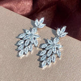 Bridal Marquise Crystal Zirconia Dangle Earrings