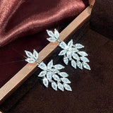 Bridal Marquise Crystal Zirconia Dangle Earrings