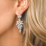 Bridal Marquise Crystal Zirconia Dangle Earrings