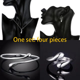 Women's Water Drop 4-Piece Jewelry Set