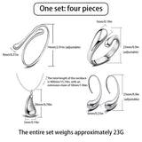 Women's Water Drop 4-Piece Jewelry Set