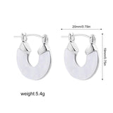 Round Disc Metal Shell Earrings for Women Girls
