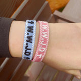 WWJD Woven Bracelets Adjustable Stacking Jewelry