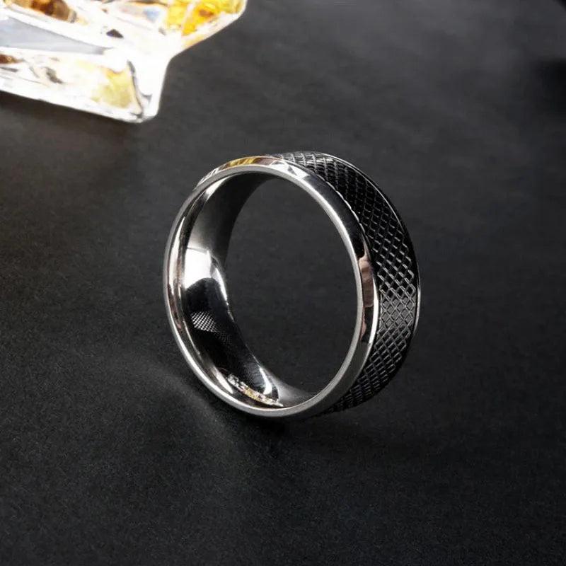 High Stainless Steel Men Rings Western Titanium Steel Ring
