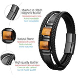 Quartz Bracelet Geometric Stone Stainless Steel Accessories