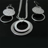 925 Silver Earring Necklace Set Wedding Party