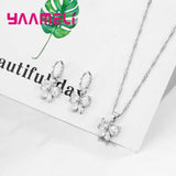925 Silver Bowknot Pendant Earring Set for Women