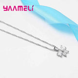 925 Silver Bowknot Pendant Earring Set for Women