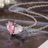 925 Silver Heart Jewelry Set Necklaces Earrings Women's Accessories