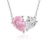 925 Silver Heart Jewelry Set Necklaces Earrings Women's Accessories