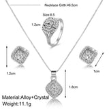Classic CZ Jewelry Set Titanium Steel for Women