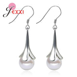 Freshwater Pearl Jewelry Set 925 Silver Necklace Earring
