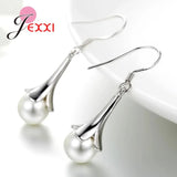 Freshwater Pearl Jewelry Set 925 Silver Necklace Earring