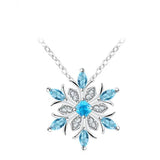 925 Silver Snow Flower Jewelry Set for Women Wedding Engagement CZ