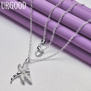 925 Silver Dragonfly Set Women Birthday Engagement Wedding